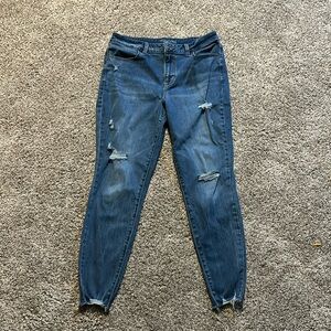 Maurices High Rise Ripped Skinny Jean